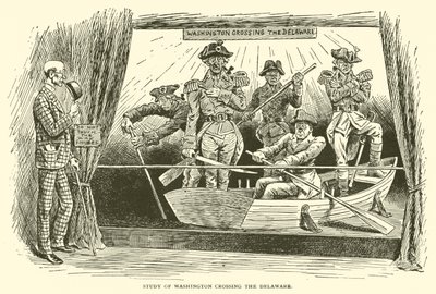 Studie av Washington som korsar Delaware av Frederick Burr Opper