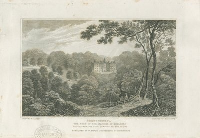 Beaudesert Hall and Park: gravyr, nd [c 1830] av Frederick Calvert