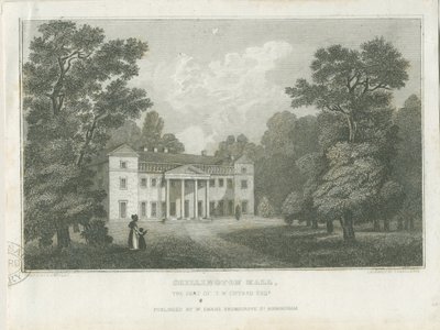 Chillington Hall: gravyr, nd [1830] (tryck) av Frederick Calvert