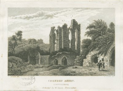 Croxden Abbey: gravyr, nd [c 1830] (tryck) av Frederick Calvert