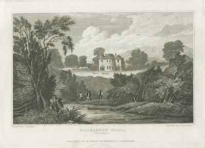 Darlaston Hall: gravyr, nd [c 1830] av Frederick Calvert