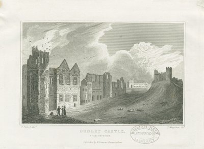 Dudley Castle - The Keep: stålgravyr och [1800-talet] (tryck) av Frederick Calvert