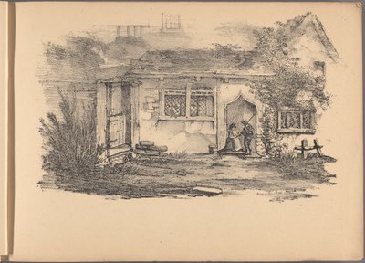 En av en serie av sextio skisser av stugor. London, 1825. av Frederick Calvert