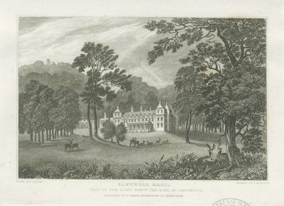 Sandwell Park - Hall: gravyr och [mitten av 1800-talet] (tryck) av Frederick Calvert