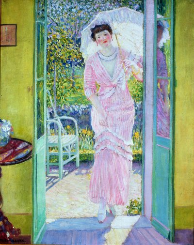 God morgon, ca 1912-13 (olja på duk) av Frederick Carl Frieseke