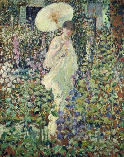 Sol och vind (olja på duk) av Frederick Carl Frieseke