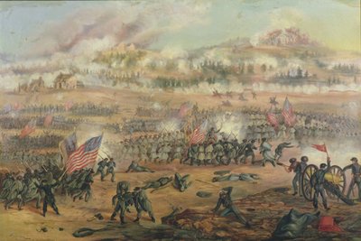 Slaget vid Fredericksburg den 13 december 1862 av Frederick Cavada