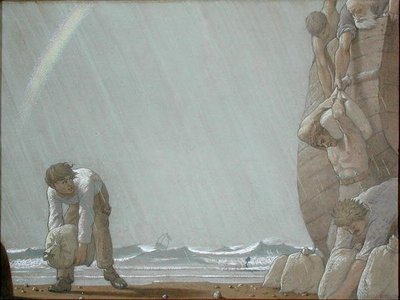 Traders at Sea (akvarell med penna på papper) av Frederick Cayley Robinson