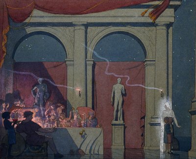 Tyltyl förvandlar diamanten i The Palace of Luxury, 1911 av Frederick Cayley Robinson