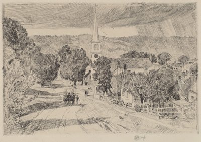 A Vermont Village, 1923. av Frederick Childe Hassam