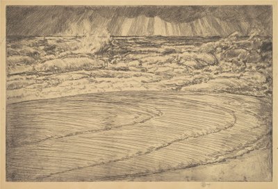 Heavy Surf, High Tide, Easthampton, 1920. av Frederick Childe Hassam