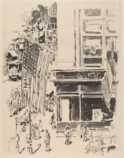 Lafayette Street, 1918. av Frederick Childe Hassam
