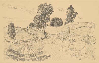 Landskap, Land of Nod, 1918. av Frederick Childe Hassam