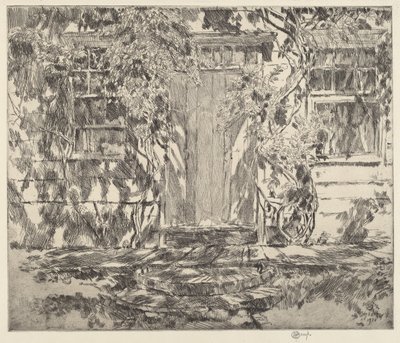 Old Doorway, Easthampton, 1920. av Frederick Childe Hassam