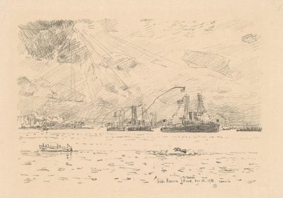 Flottans återkomst, 1918. av Frederick Childe Hassam