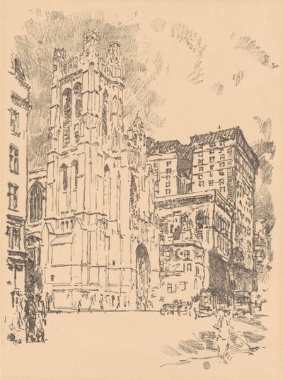 St. Thomas, New York, 1918. av Frederick Childe Hassam