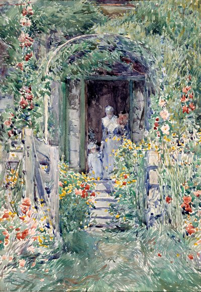 Trädgården i dess ära, 1892. av Frederick Childe Hassam