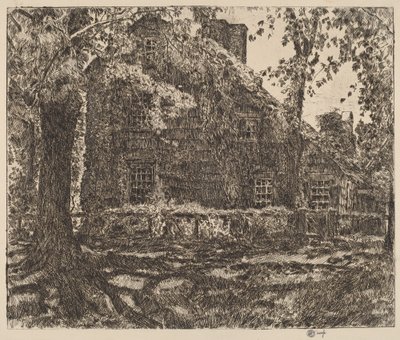 The Home Sweet Home Cottage, Easthampton, 1921. av Frederick Childe Hassam