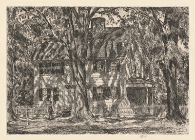 The Lion Gardiner House, Easthampton, 1920. av Frederick Childe Hassam