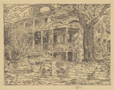 Det gamla huset, Cos Cob, 1915. av Frederick Childe Hassam