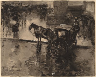 The Up-Tide on the Avenue, troligen 1890. av Frederick Childe Hassam