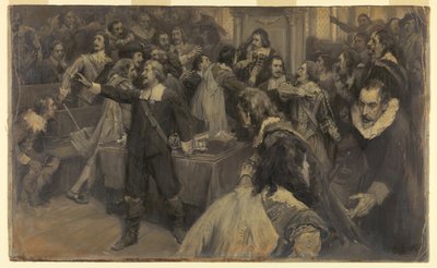 Scen i parlamentets hus, 2 mars 1629 av Frederick Coffay Yohn