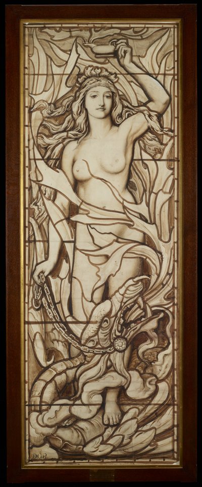 Eld, från serien The Four Elements, c.1888-89 (penna & bläck med tvätt över penna på papper) av Frederick G. Smith