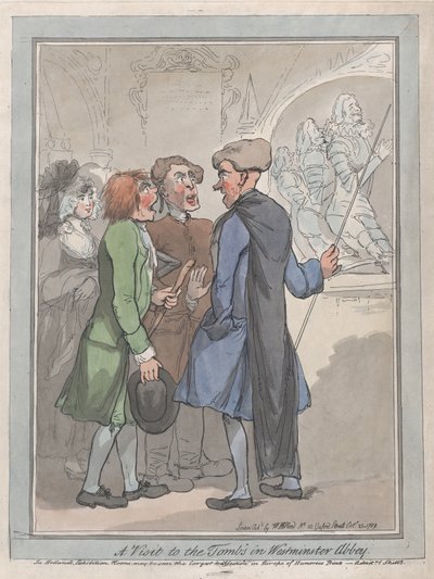 Ett besök i gravarna i Westminster Abbey, 23 oktober 1789. av Frederick George Byron