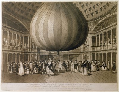 Interiörvy av Pantheon, Oxford Street, London, 1785 (akvatint) av Frederick George Byron