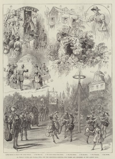 Al Fresco Fayre och Floral Fete, för Grosvenor Hospital for Women and Children, i Albert Hall av Frederick George Kitton