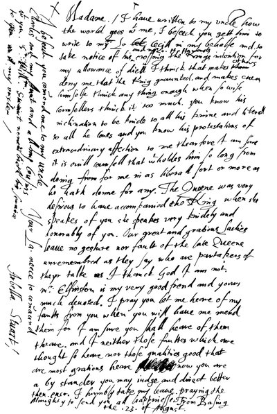 Brev av Arabella Stuart till grevinnan av Shrewsbury, sent 1500-tal - tidigt 1600-tal 1865. av Frederick George Netherclift