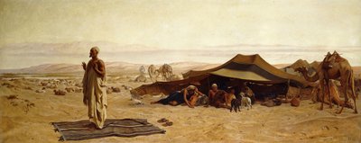 Chefen för huset vid bönen, 1872 av Frederick Goodall