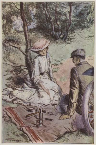 Illustration för They av Rudyard Kipling (färg litho) av Frederick Henry Townsend