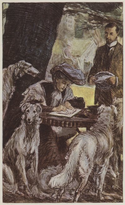 Illustration för They av Rudyard Kipling (färg litho) av Frederick Henry Townsend