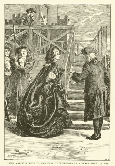 Mrs Macleod gick till sin avrättning klädd i en svart dräkt av Frederick Henry Townsend