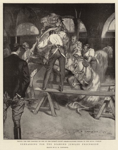 Repeterar inför Diamantjubileumsprocessionen av Frederick Henry Townsend