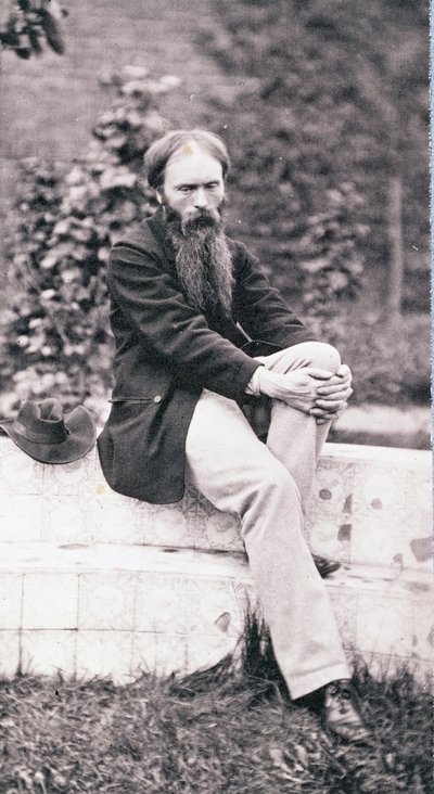 Porträtt av Sir Edward Burne-Jones (1833-98) (sepiafoto) av Frederick Hollyer