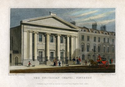 Unitarian Chapel, Finsbury, London, 1828 av Frederick James Havell