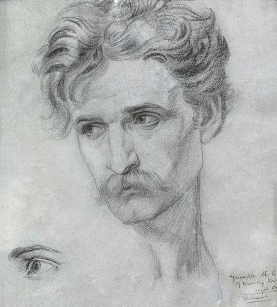 Studie av Giuseppe Moto (krita på papper) av Frederick James Sheilds