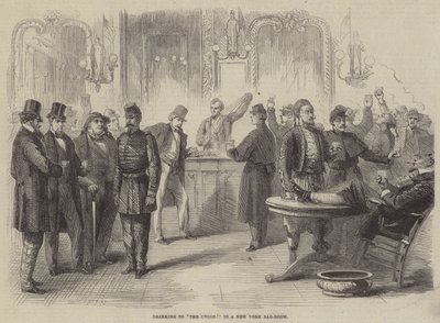 Drinking to The Union! in a New York Bar-Room  av Frederick John Skill