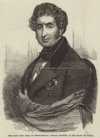 The Right Honorable Earl of Westmorland, brittisk minister vid domstolen i Wien av Frederick John Skill
