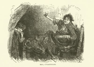 Fru OFlannigan, driven till dryck efter att hennes son hamnat i fängelse av Frederick L. Bernard