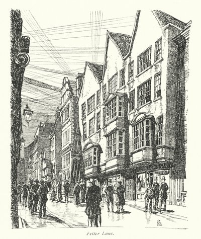 London: Fetter Lane (färglitografi) Fetter Lane (färglitografi) av Frederick Landseer Maur Griggs