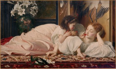Mamma med barn (körsbär) av Frederick Lord Leighton