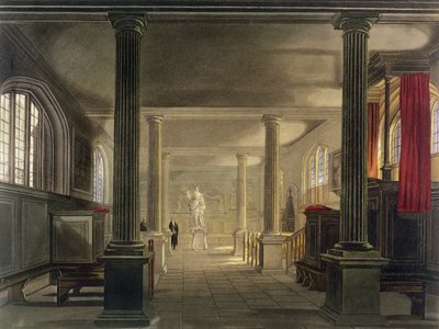 Interiör av Law School, Cambridge, från "The History of Cambridge", graverad av Joseph Constantine Stadler (fl.1780-1812), pub. av R. Ackermann, 1815 (färgakvatint) av Frederick Mackenzie