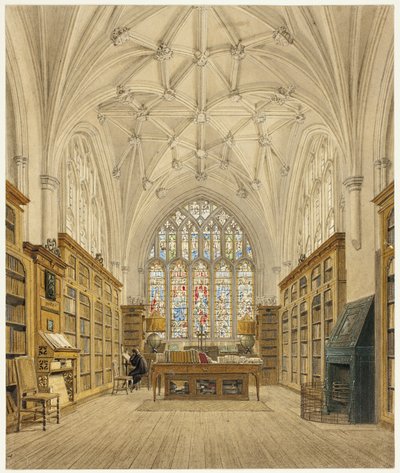 Library of Winchester College av Frederick Mackenzie