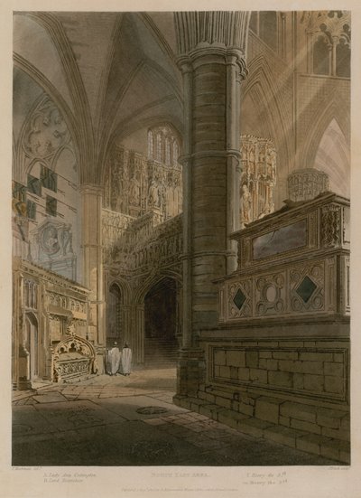 North East Area, Westminster Abbey, London av Frederick Mackenzie
