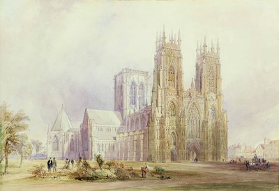York Minster: vy från nordväst av Frederick Mackenzie