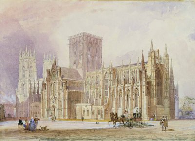 York Minster: vy från söder av Frederick Mackenzie