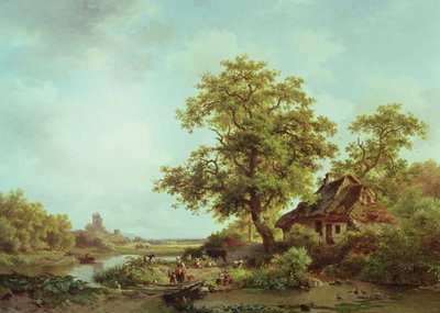 Ett skogslandskap av Frederick Marianus Kruseman